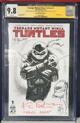 TMNT (2024) #1 RAPHAEL SIGNED EASTMAN TALBOT MOORE CGC 9.8 JSA AUTHANTICATED