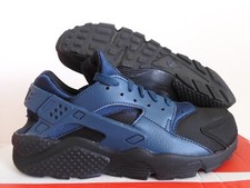 Nike Air Huarache Run Premium Black-Squadron Blue Sz 8.5 704830-004