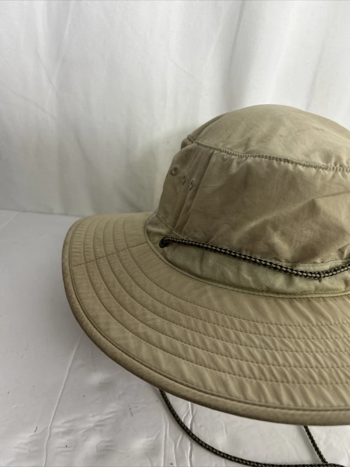 Sombrero REI Beige Caqui Adulto L/XL Bucket Boonie Nylon Exterior Con Correa Foto 4 de 4