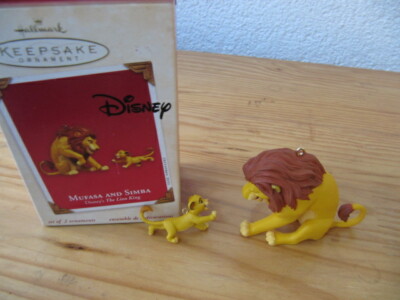 Hallmark Keepsake 2003 Ornamente Disney Lion King Mufasa Simba Resin Figuren ovp