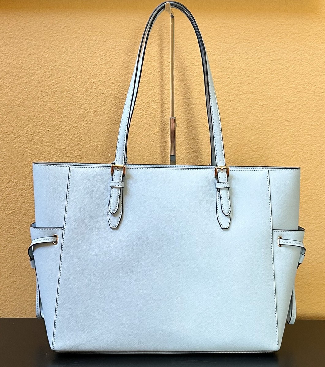 MICHAEL KORS GILLY LARGE DRAWSTRING TRAVEL LAPTOP TOTE SHOULDER BAG VISTA  BLUE - Main Image