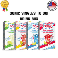 Sonic Singles To Go Drink Mix 6 Counts Zero Sugar Flavours Sticks - USA IMPORT
