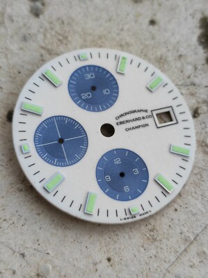 EBERHARD CHAMPION 7750 DIAL VERY RARE WATCH MONTRE OHR