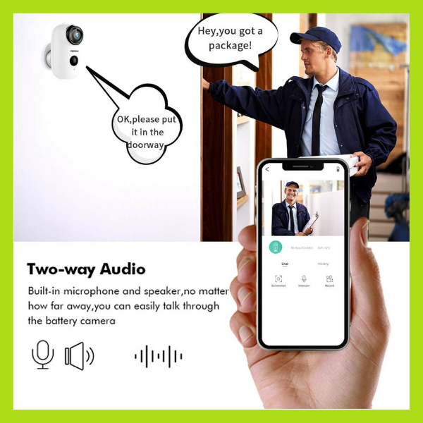 ZUMIMALL Solar Camera Wifi Outdoor Night Vision 1080P Wireless Security