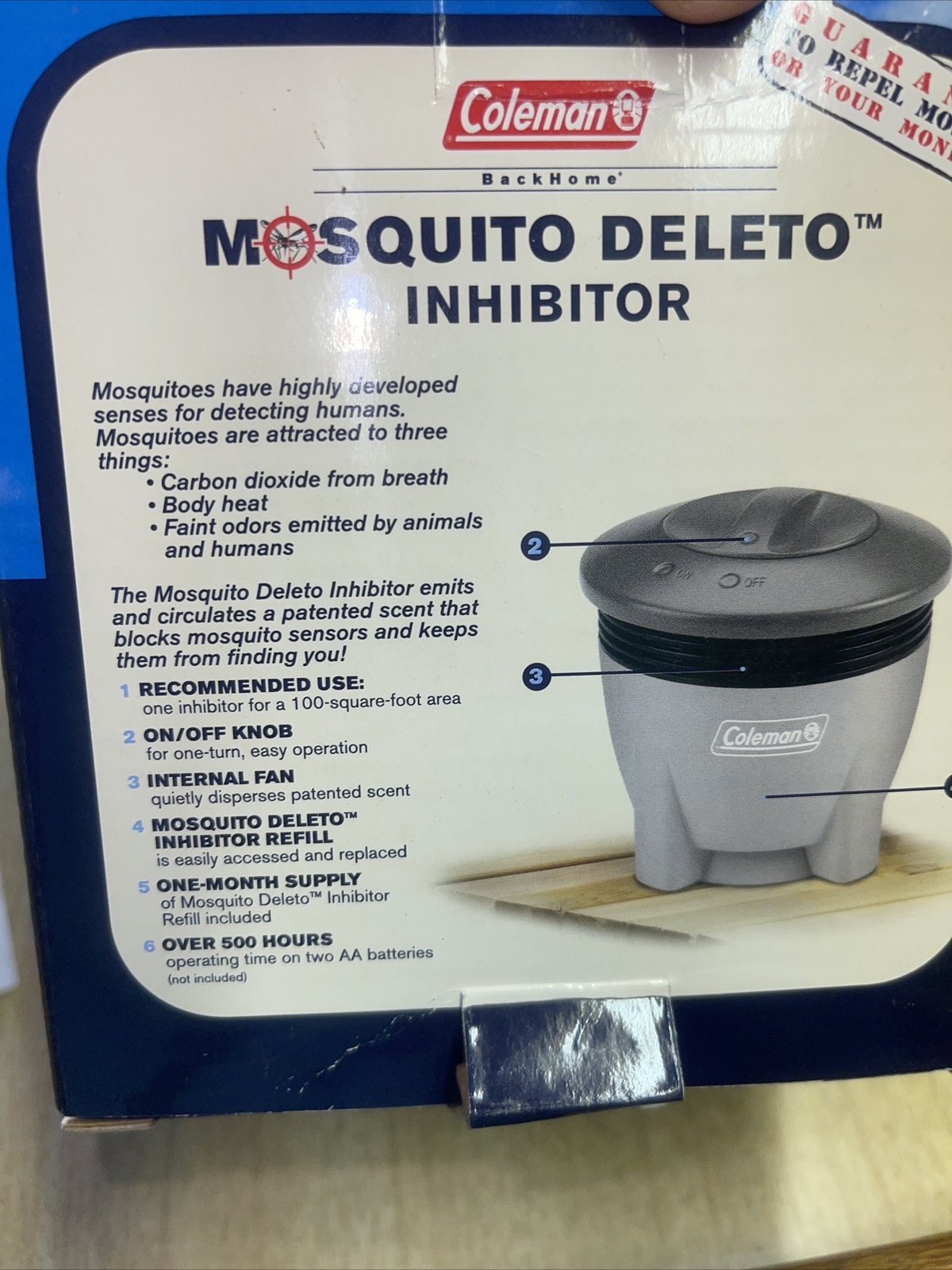 Coleman Mosquito Deleto Inhibitor Deterrent - No Scent Cartridges ...