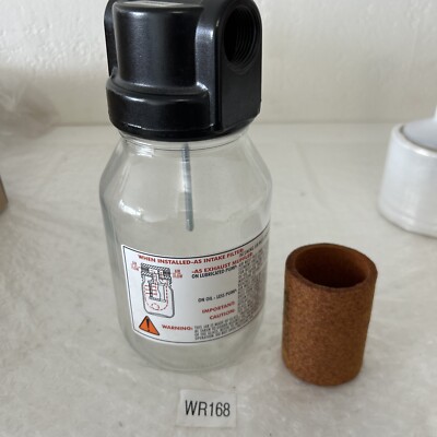Gast, Intake Filter - Exhaust Muffler, AA900D,AC393 Felt Cartridge (Cap ...