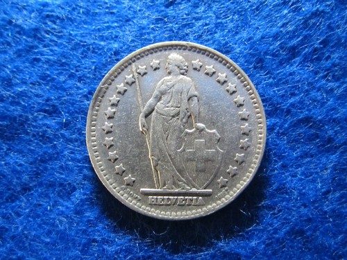 1937 Switzerland Silver 1 Franc - Nicer Grade Circulated - Lightly Cleaned
