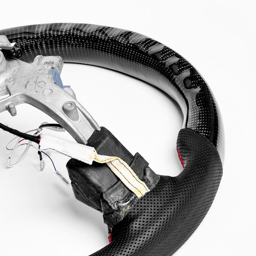 Real carbon fiber Customized LED Steering Wheel 2011-2018 RAM 1500 2500 W/Heated - Picture 10 of 12