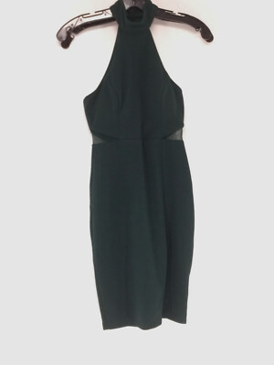 $69 Sequin Hearts Junior's Women's Green Halter Neck Bodycon Party Dress  Size 1 | eBay