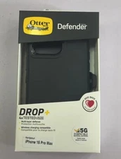 New OtterBox Defender Case with Holster Case For iPhone 15 Pro Max Black