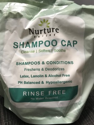 NURTURE VALLEY HAIR SHAMPOO CAP CONDITIONS RINSE FREE NO WATER REQUIRED SET OF 5
