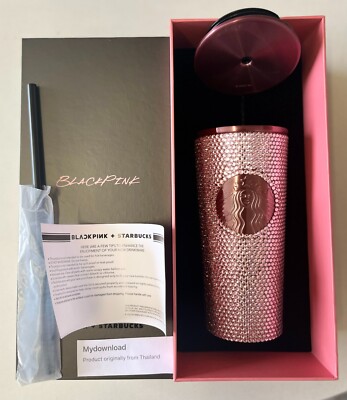 AUTHENTIC Starbucks BLACKPINK Rhinestone Bling Cold Cup 2023