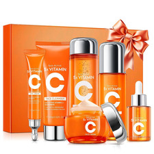 6PCS Facial Skin Care Gift Set for Women with Cleanser Serum Cream