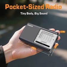 XHDATA D219 Portable Pocket Radio AM FM Battery Powered Small Great Receiver NEW