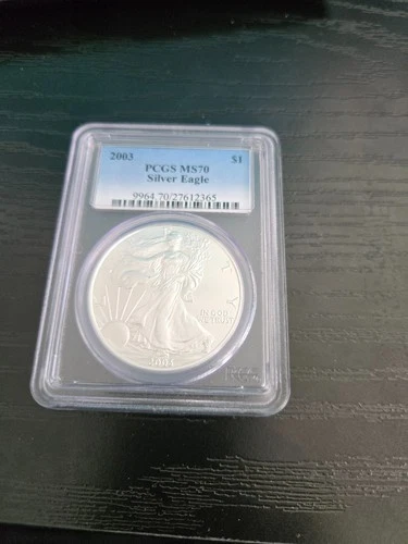 2003 Silver American Eagle PCGS MS 70 Classic blue Label!