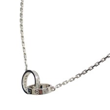 Cartier Baby Love Diamond Necklace White Gold 750 Jewelry Used from JAPAN