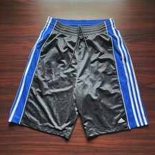 Vintage Adidas Shorts Dazzle Black Silky Shiny Mens Basketball Y2K Size Medium