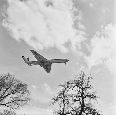 De Havilland Comet 4B of Olympic Airlines in air UK 21st April 1964 Old Photo