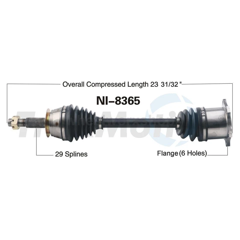 Rear CV Axle Shaft for Nissan 350Z 3.5L 2003 2004 2005 2006 2007 2008 2009 - Image 3 of 3