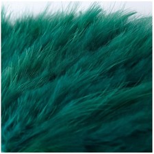 Vintage Marabou Feather Fan Dark Green