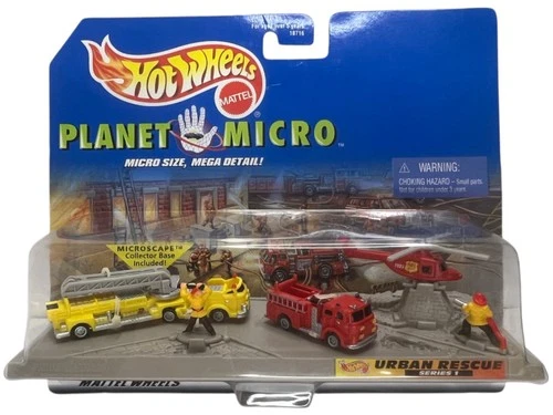 Rare VTG 1997 Hot Wheels 18716 Planet Micro URBAN RESCUE SERIES 1 Machines New