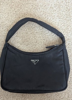 Vintage PRADA Tessuto Sport Black Logo Shoulder Bag | eBay
