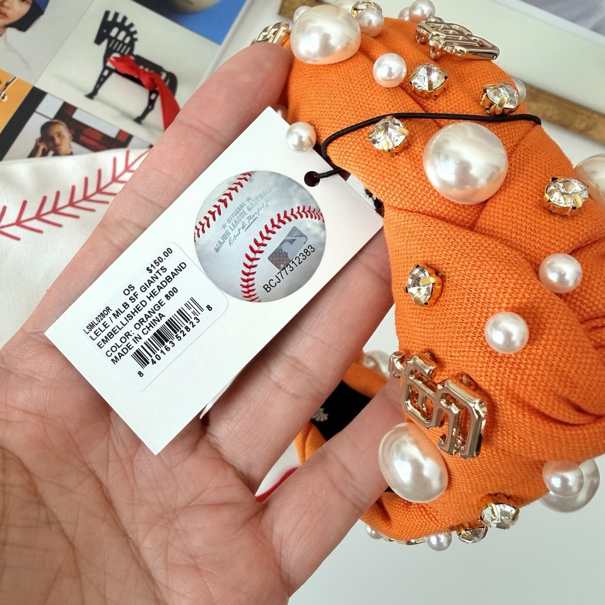 Lele Sadoughi MLB SF Giants Embellished Headband | eBay