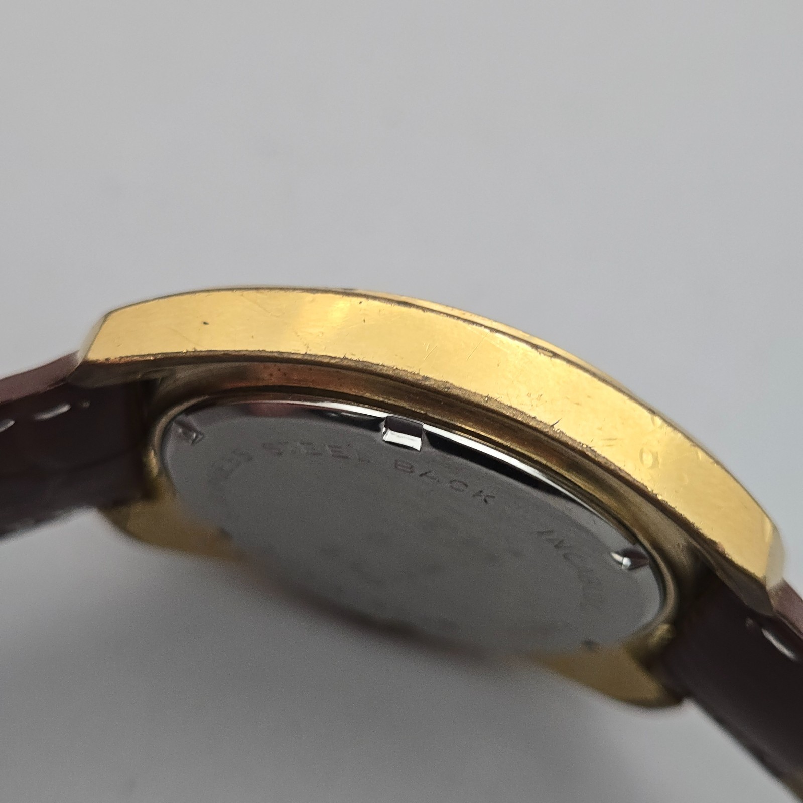 Vintage ELGIN men's manual wind watch Date Two-tone dial swiss 1970s