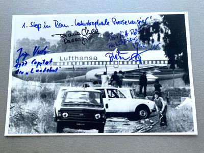 'Landshut aircraft hijacking' Mogadishu GSG9 signed photo 20x30 autograph HTF