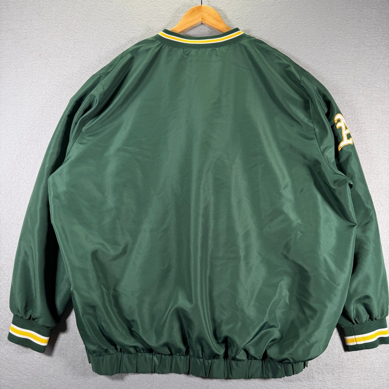 Vintage Oakland Athletics MLB Carl Banks Pullover Windbreaker Jacket Mens 3XL
