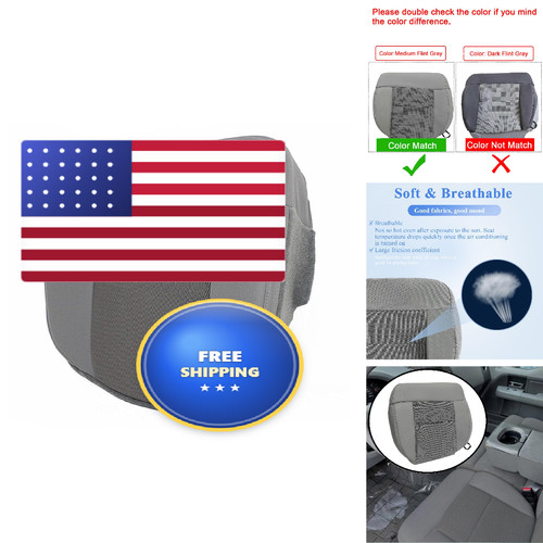 Nlqr Front Driver Side Bottom Replacement Perforated Cloth Seat Cover Flint