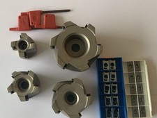 FACEMILLS -SET OF 4.ARC-40mm,50mm,63mm,80mm-90degree APP+ 2 Boxes Inserts SECO .