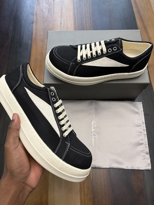 Rick owen van Low-Top Lace-Up Sneakers w/ Box & Dust Bag