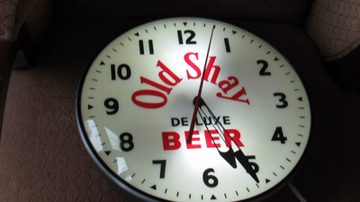 VTG Old Shay de Luxe Beer advertising Clock sign Pittsburgh Fort