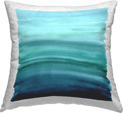 Brushed Turquoise Gradient Outdoor Pillow Design by Allie Corbin