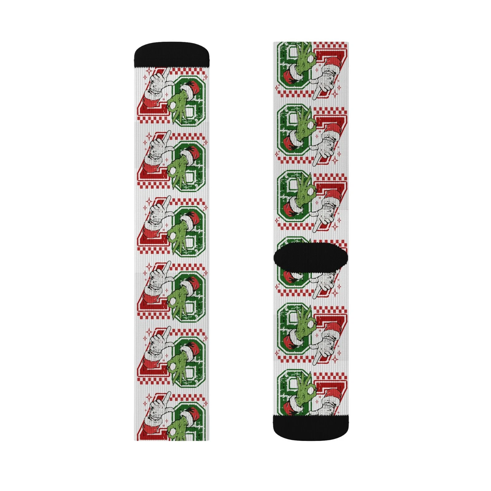 67 Pattern Sublimation Socks | Christmas Holiday Crew Socks