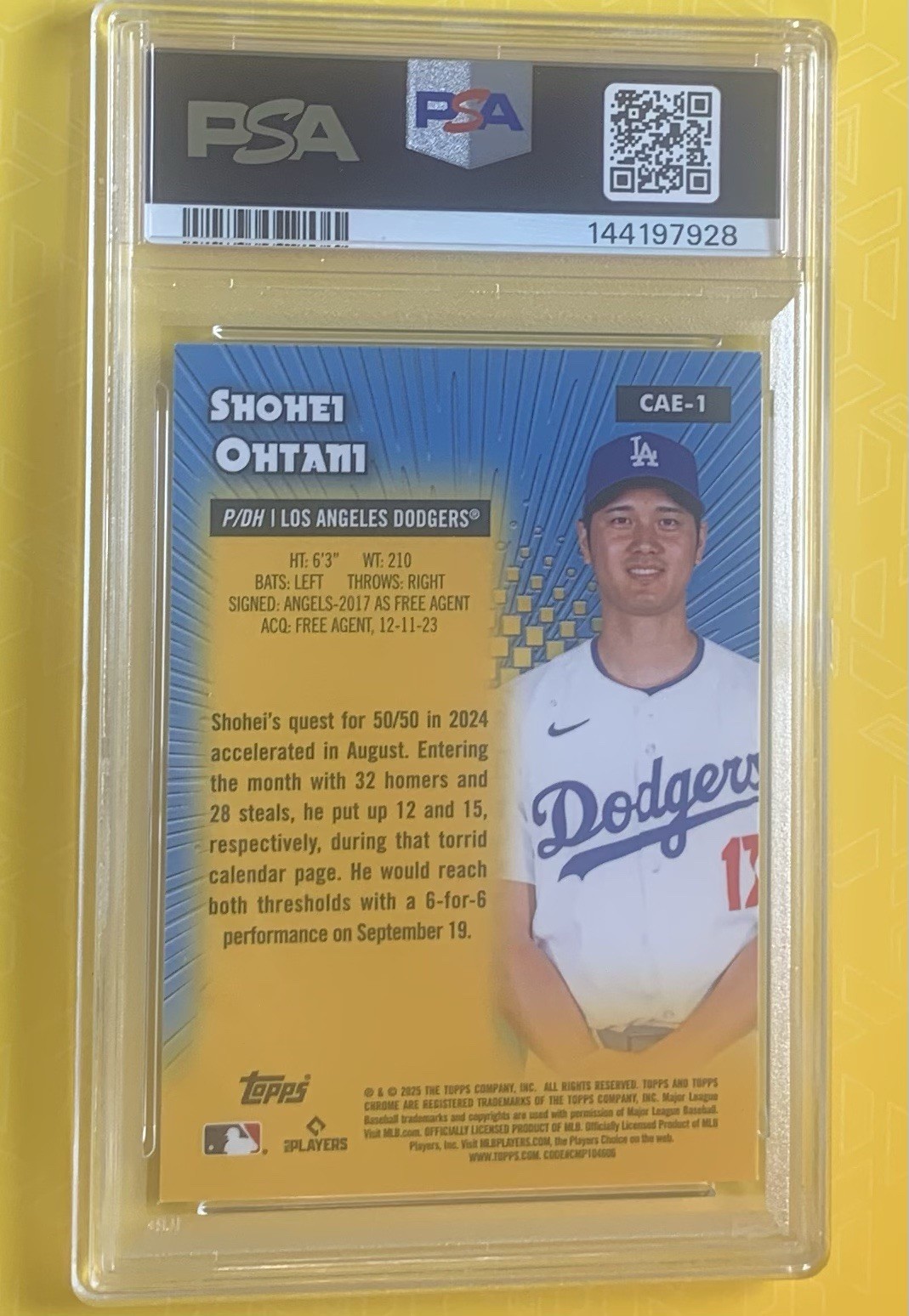 2025 Topps Chrome Green Logofractor Edition-All-Etch/99 Shoshi Ohtani CAE1/PSA 9 view 4