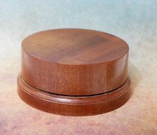 Sapele Round Wooden Display Plinth / Base. 85mm top diameter