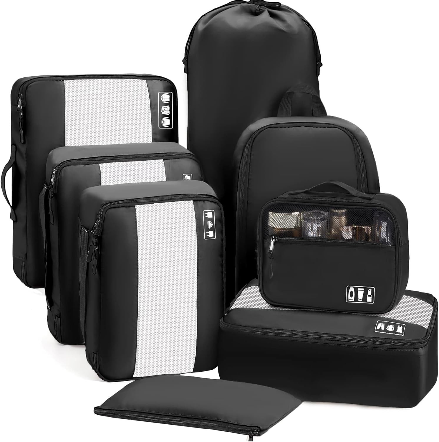 Organizer Valigia Donna 8 Pezzi - Kit Viaggio Elegante e Ordinato