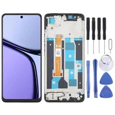 For Realme C65 4G RMX3910 LCD Display Touch Screen Digitizer Full Assembly Frame