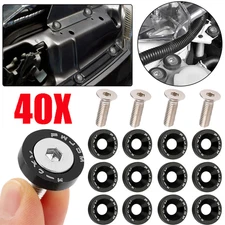 40x JDM Billet Aluminum Car Fender Bumper Washer Bolt Engine Bay Dress Up Kit