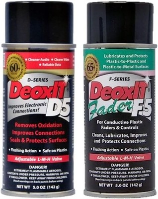 Hosa DeoxIT D5S6 Contact Cleaner F5S-H6 FaderLube 2 Pack/5 oz NEW