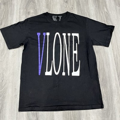 Vlone Staple Mens Black Purple Short Sleeve Crew Neck Pullover T-Shirt Size XL