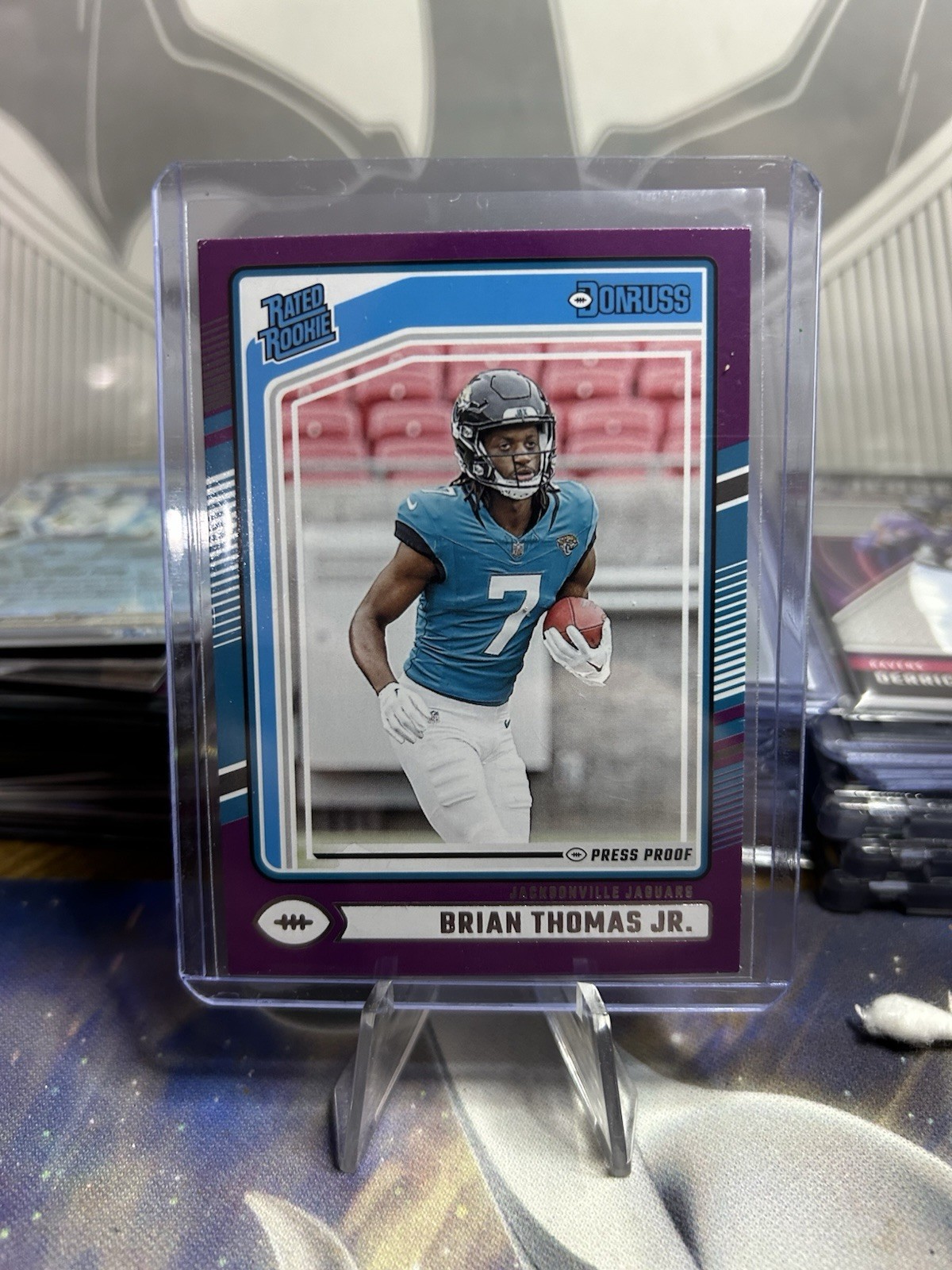 2024 Panini Donruss - Rated Rookie Brian Thomas Jr. #313 Purple Press Proof (RC)