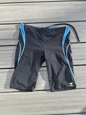 TYR Men’s/Boy’s Size 30 Swimsuit/Jammer ~Black/Blue~
