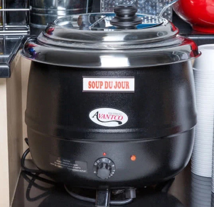 Avantco 14 Qt Black Electric Food Soup Kettle Warmer Commercial Restaurant