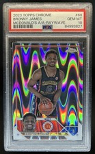 2023-24 Topps Chrome McDonald's Bronny James Refractor RayWave #68 PSA 10