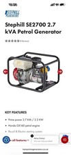 Stephill SE2700 Petrol Generator 2.7kVA 2.2KW Honda GX160 Engine - STE-SE2700