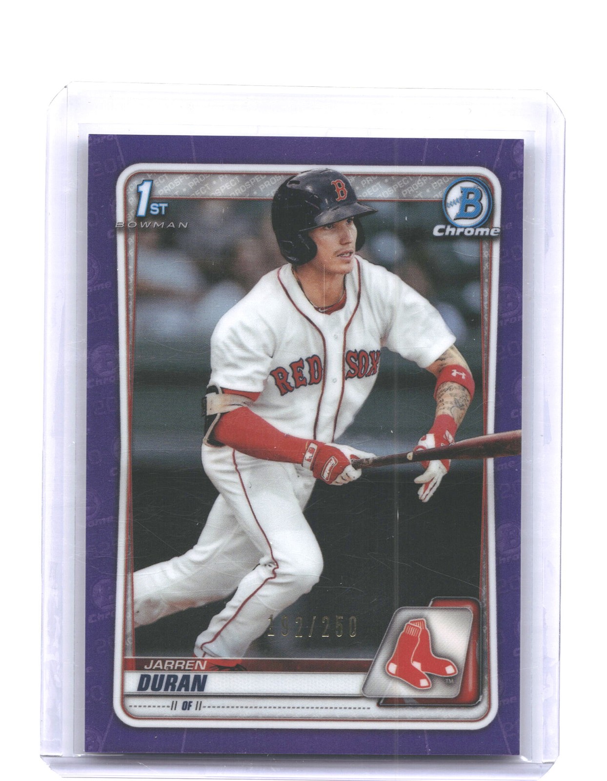 2020 Bowman #BCP-144 Jarren Duran Chrome Prospects Purple Refractor /250