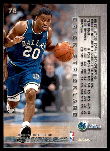 1999-00 Metal Erick Strickland Dallas Mavericks #78 - Picture 2 of 2
